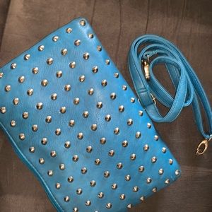 Studded blue bag